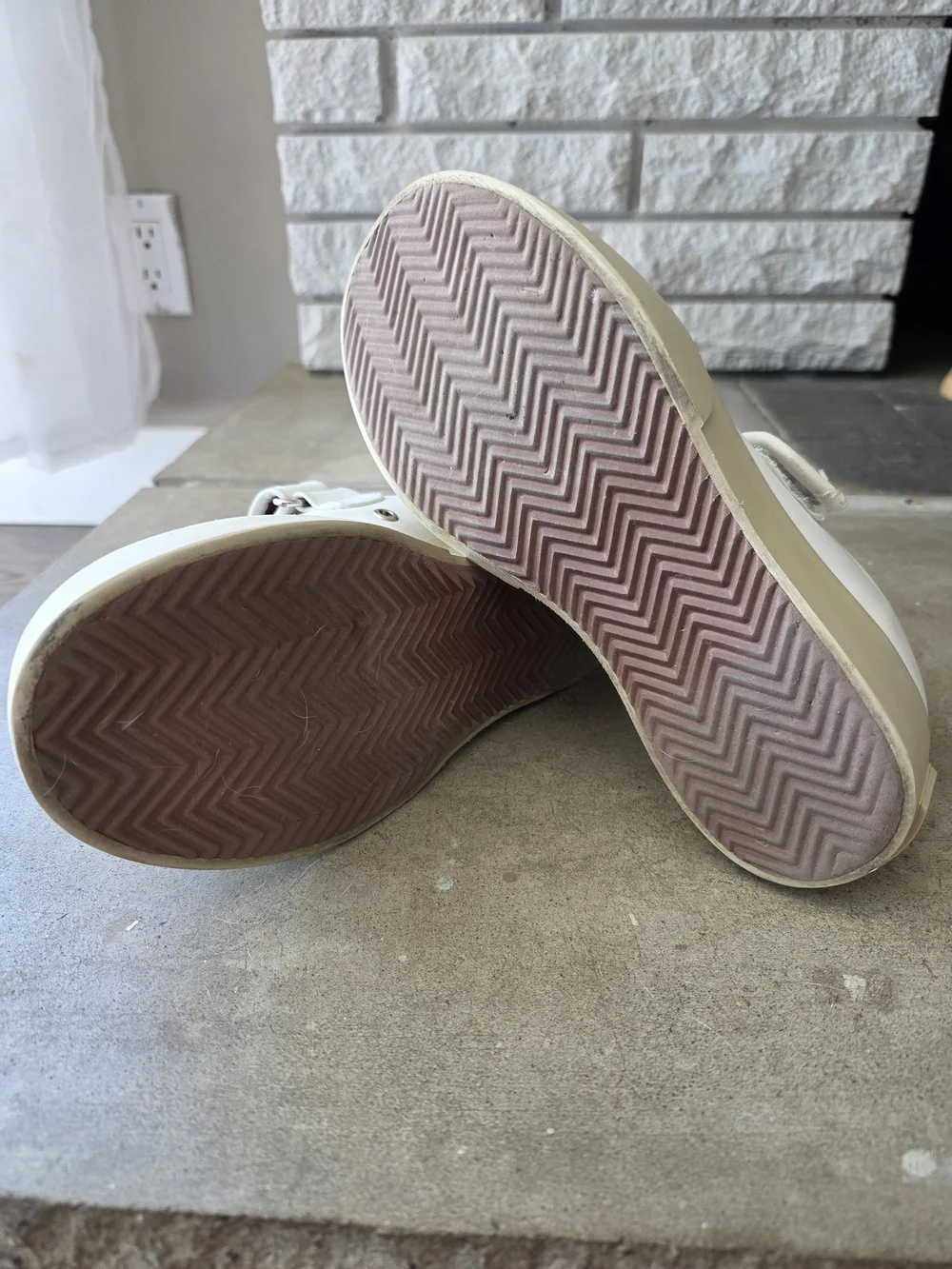 Marni White and Cream Platform Mary-Jane Sneakers - Picture 5 of 9